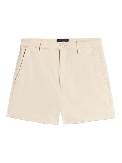 7 For All Mankind Comfort Twill Shorts In Multi