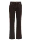 7 For All Mankind Trousers Featuring Belt Loops And Corduroy Texture In Brown