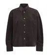 7 For All Mankind Corduroy Nina Cropped Shirt In Brown