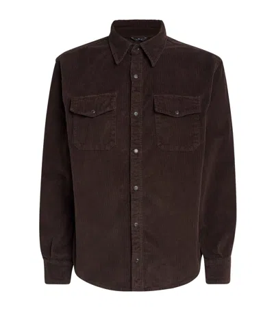 7 For All Mankind Corduroy Overshirt In Brown