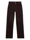 7 For All Mankind Corduroy-texture Jeans In Brown