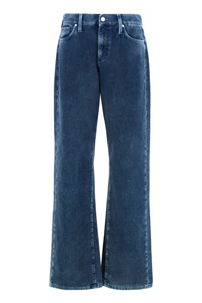 7 For All Mankind Button-fastening Corduroy Trousers In Blue