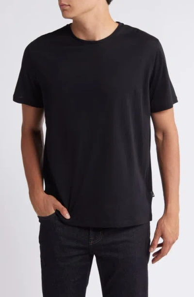 7 For All Mankind Cotton & Cashmere T-shirt In Black