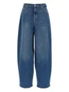 7 For All Mankind Wide Leg Denim Trousers With Five Pockets In Blue