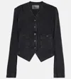 7 For All Mankind Cotton Jacket In Black