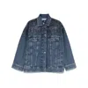 7 For All Mankind Oli Trucker Candy With Faded Crystals