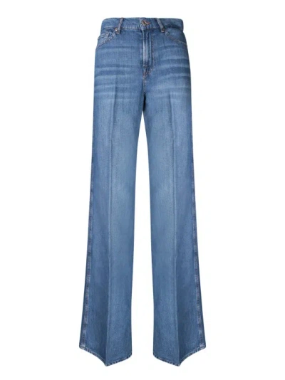 7 For All Mankind Cotton Jeans In Blue