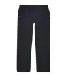 7 For All Mankind Cotton-linen Carpenter Chinos In Black