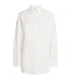 7 For All Mankind Cotton Open-back Shirt In White