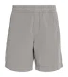 7 For All Mankind Pull-on Cotton Blend Shorts In Gray