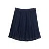 7 For All Mankind Gonna Pleated In Denim In Blue