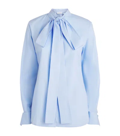 7 For All Mankind Cotton Tie-detail Shirt In Blue