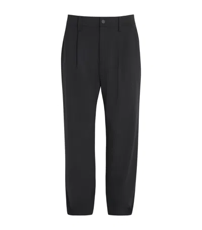 7 For All Mankind Cotton-blend Luxe Performance Trousers In Black