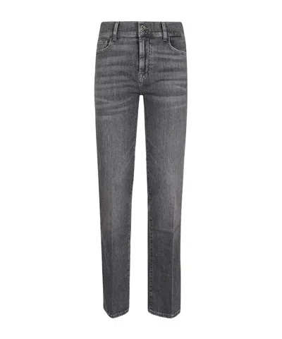 7 For All Mankind Bootcut Jeans With Belt Loops And Five Pockets In Black