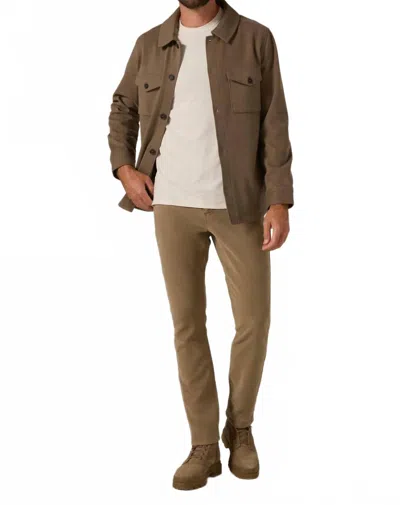 7 For All Mankind Craftsman Twill Jacket In Khaki In Brown