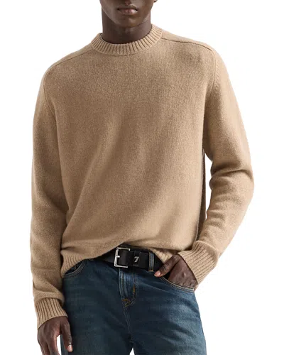 7 For All Mankind Crewneck Cashmere Sweater In Brown