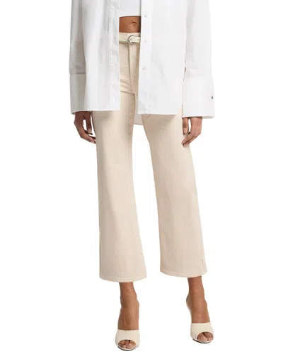 7 For All Mankind Cropped Alexa Creme Ankle Crop Jean In Burgundy