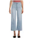 7 For All Mankind Cropped Alexa Jeans In Light Wash In Blue