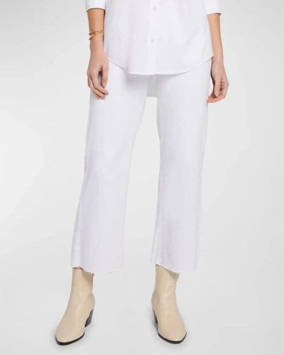 7 For All Mankind Cropped Alexa Jeans With Cut Hem In White