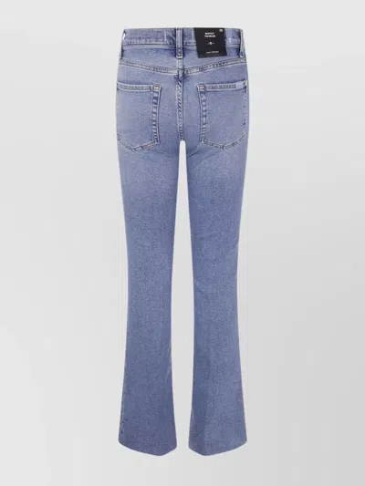 7 For All Mankind Cropped "alexa Sea" Level With Raw Cut