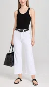 7 For All Mankind Cropped Alexa Jeans With Cut Hem White W/cut Hem In White