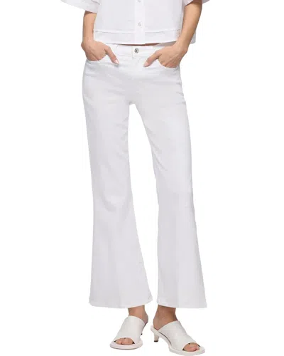 7 For All Mankind Cropped Dojo Casablanca Flare Jean In White