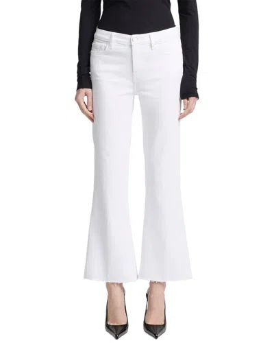 7 For All Mankind Cropped Dojo Salt Flare Leg Jean In White