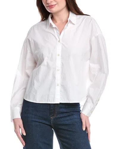 7 For All Mankind Cropped Shirt In White