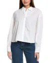 7 For All Mankind Cropped Shirt In White