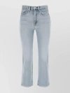 7 FOR ALL MANKIND CROPPED STRAIGHT LEG DENIM JEANS