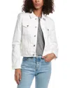 7 For All Mankind Women's Solid Trucker Shirt Jacket In White