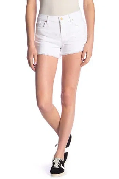 7 For All Mankind Cutoff Denim Shorts In Cleanwht