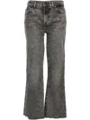 7 For All Mankind Low-rise Straight-leg Jeans In Grey