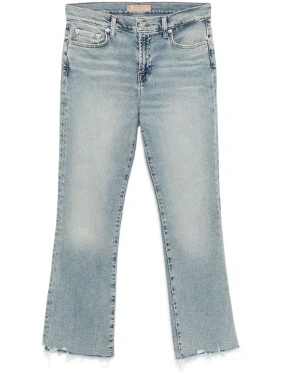 7 For All Mankind Daisy Denim Cotton Jeans In Clear Blue
