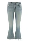 7 For All Mankind Daisy High-rise Flared Jeans In Navy