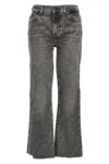 7 For All Mankind Low-rise Straight-leg Jeans In Gray
