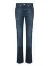 7 For All Mankind Dark Blue Bootcut Jeans In Blue