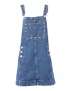 7 For All Mankind Dark Blue Dungaree Dress Le Blue In Blue