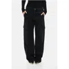 7 For All Mankind Dark Wash Tess Cargo Jeans With Logoed Button