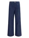 7 For All Mankind High Rise Wide Leg Pants In Halona In Blue