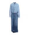 7 For All Mankind Buttoned Maxi Dress In Blue