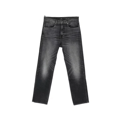 7 For All Mankind Faded-effect Jeans In Black