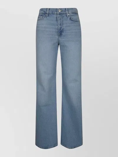7 For All Mankind Denim High-rise Flared Jeans In Blue