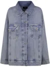 7 For All Mankind Sahara Jacket Collared Design Long Sleeves In Blue