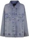 7 For All Mankind Sahara Jacket Collared Design Long Sleeves In Clear Blue