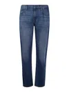 7 For All Mankind Slimmy Tapered Trousers Rivet Accents In Blue