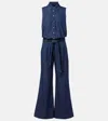7 For All Mankind Denim Jumpsuit In Blue