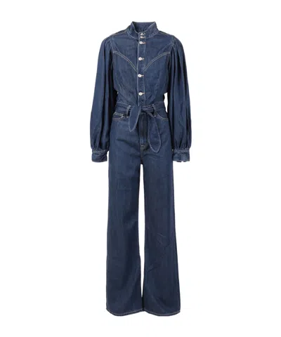7 For All Mankind Denim Jumpsuit In Blue