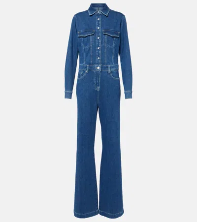 7 For All Mankind Denim Jumpsuit In Blue