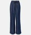 7 For All Mankind Denim Lustre Wide-leg Jeans In Blue